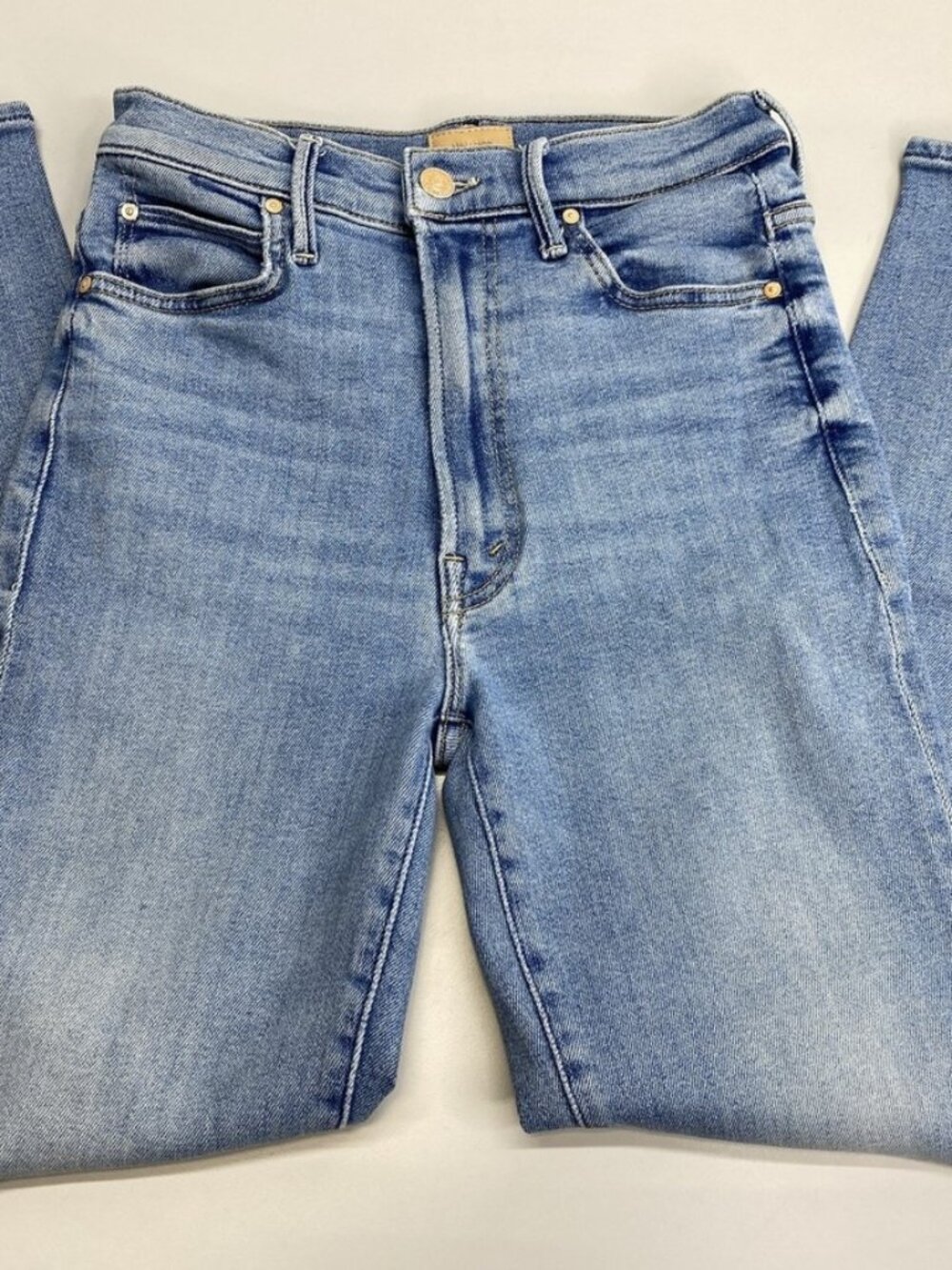 Mother Womens Jean Let Trip Blue Size 26 Swooner Rascal Ankle Cotton Blend